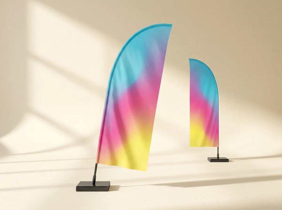 Feather Flags printed by Pierre’s Digital Print Center